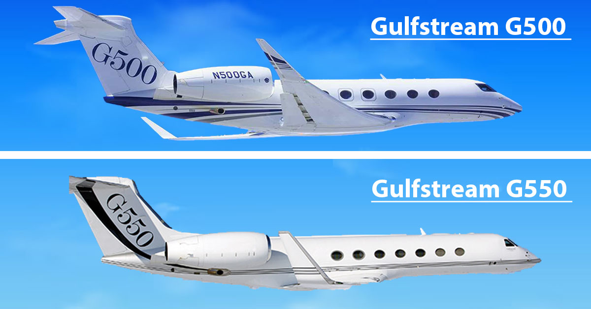 Gulfstream G500 Vs G550